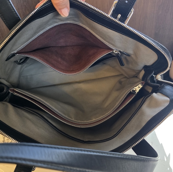 Smythson Black Leather Bag - Picture 4 of 7